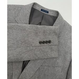 Stafford Blazer Mens 50S Gray Linen Cotton Sport Coat Jacket Two Button